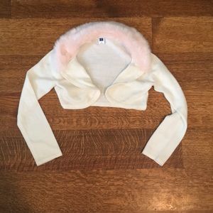 Janie & Jack shrug with faux fur